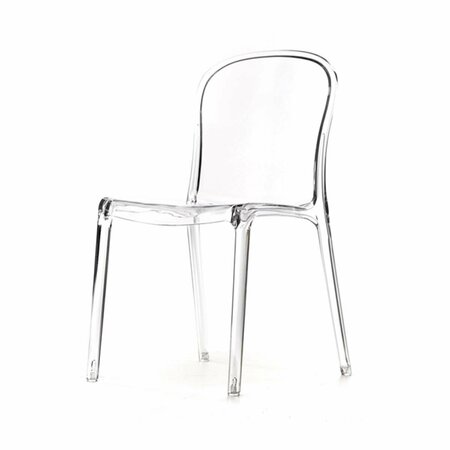 BEDDING BEYOND Genoa Polycarbonate Dining Chair - Clear BE625323